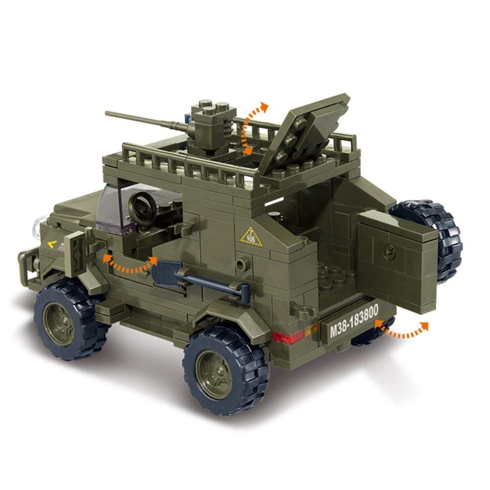 Juego Niños Lego Carro Militar Army Armar Rompecabezas 3d ...