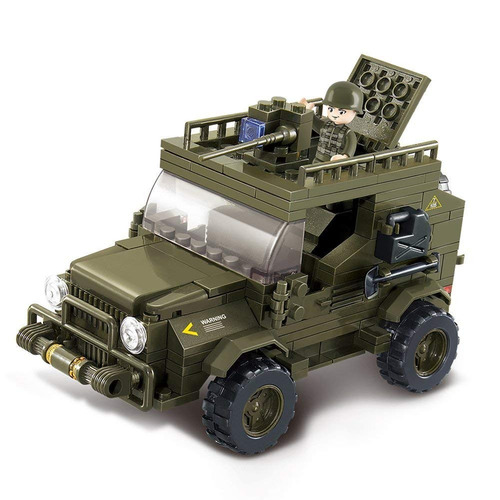 Juego Niños Lego Carro Militar Army Armar Rompecabezas 3d ...