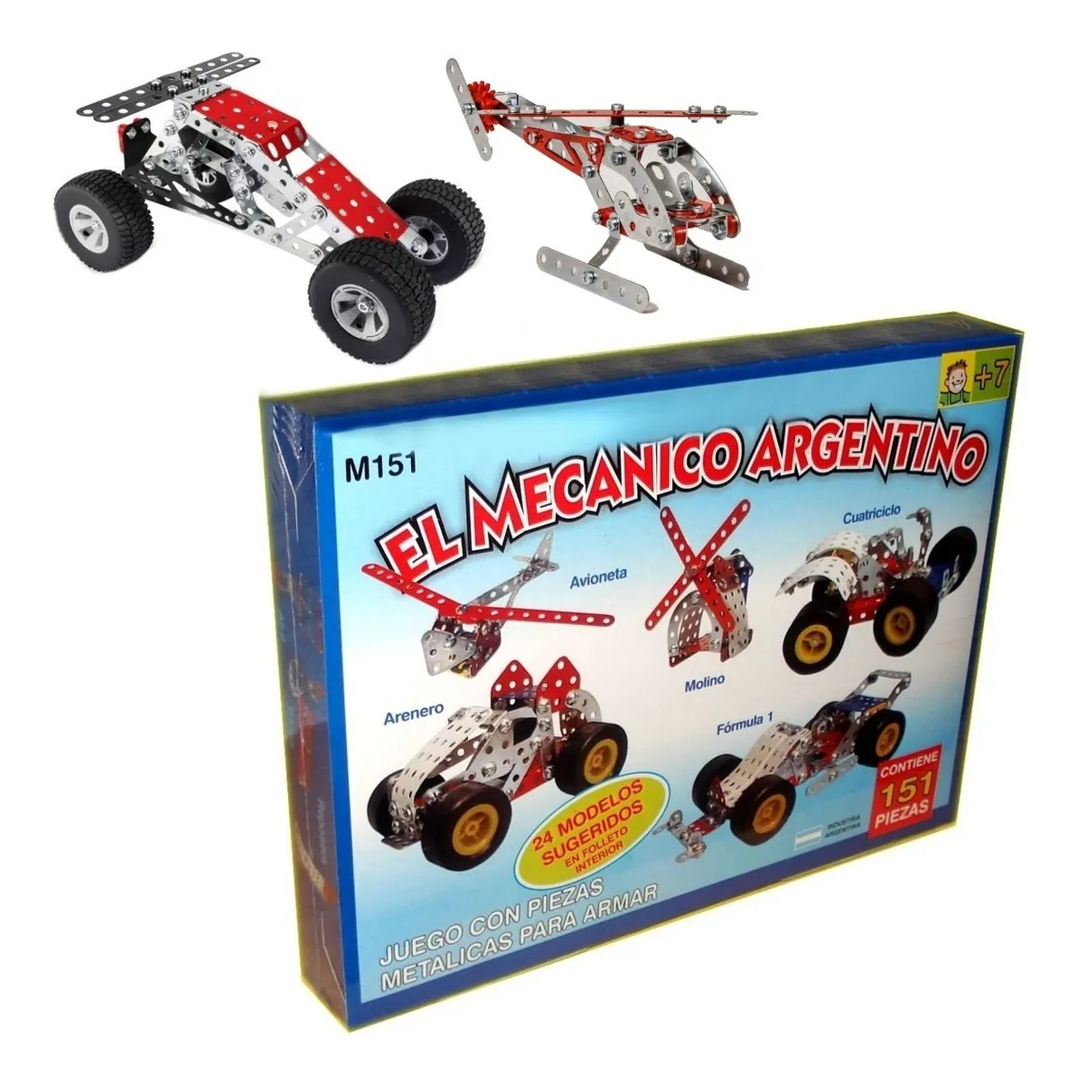 juguete mecano metalico