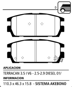Pastillas delanteras SRL freno de disco Sistema Akebono delantero para honda 01-05