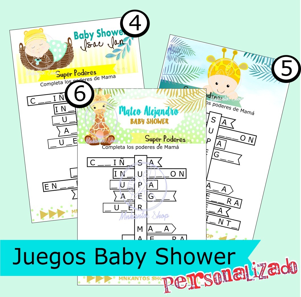 Pdf Juegos Baby Shower Para Imprimir Juegos Para Baby Shower Nino | My ...