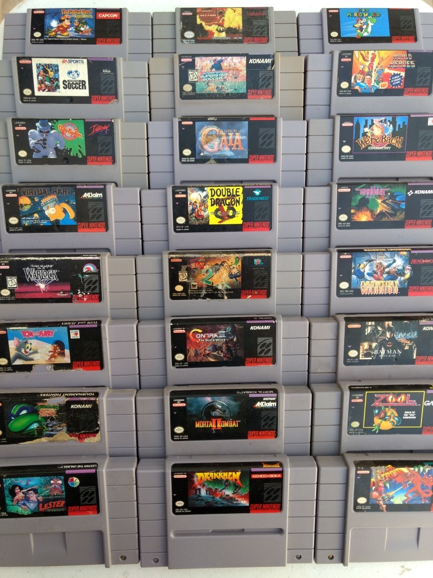 Gran Lote 24 Juegos Super Nintendo Snes Metroid Mario ...