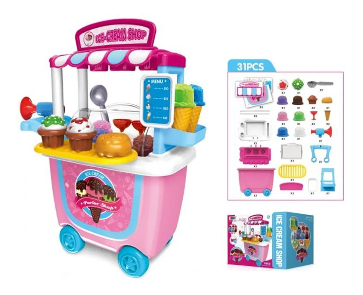 carritos de helados de juguete