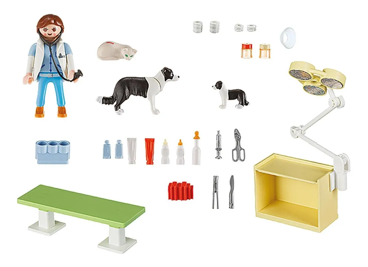 playmobil veterinaria con perro