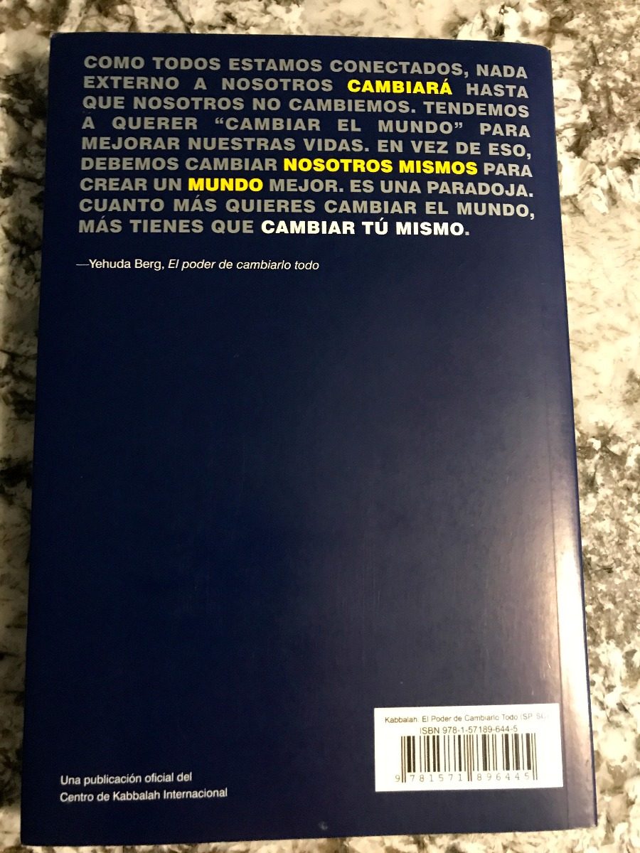 kabbalah. el poder de cambiarlo todo. yehuda berg. cki. Cargando zoom.