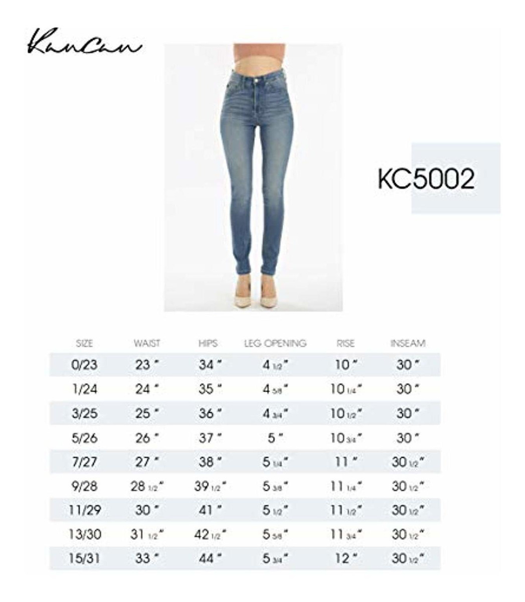 Kan Can Jeans Skinny De Talle Alto Para Mujeres 5 Negro