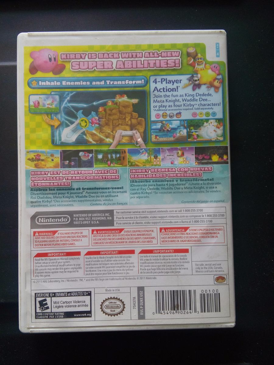 Kirbys Return To Dream Land Wii Nintendo Kirby Wii U 149900 En 