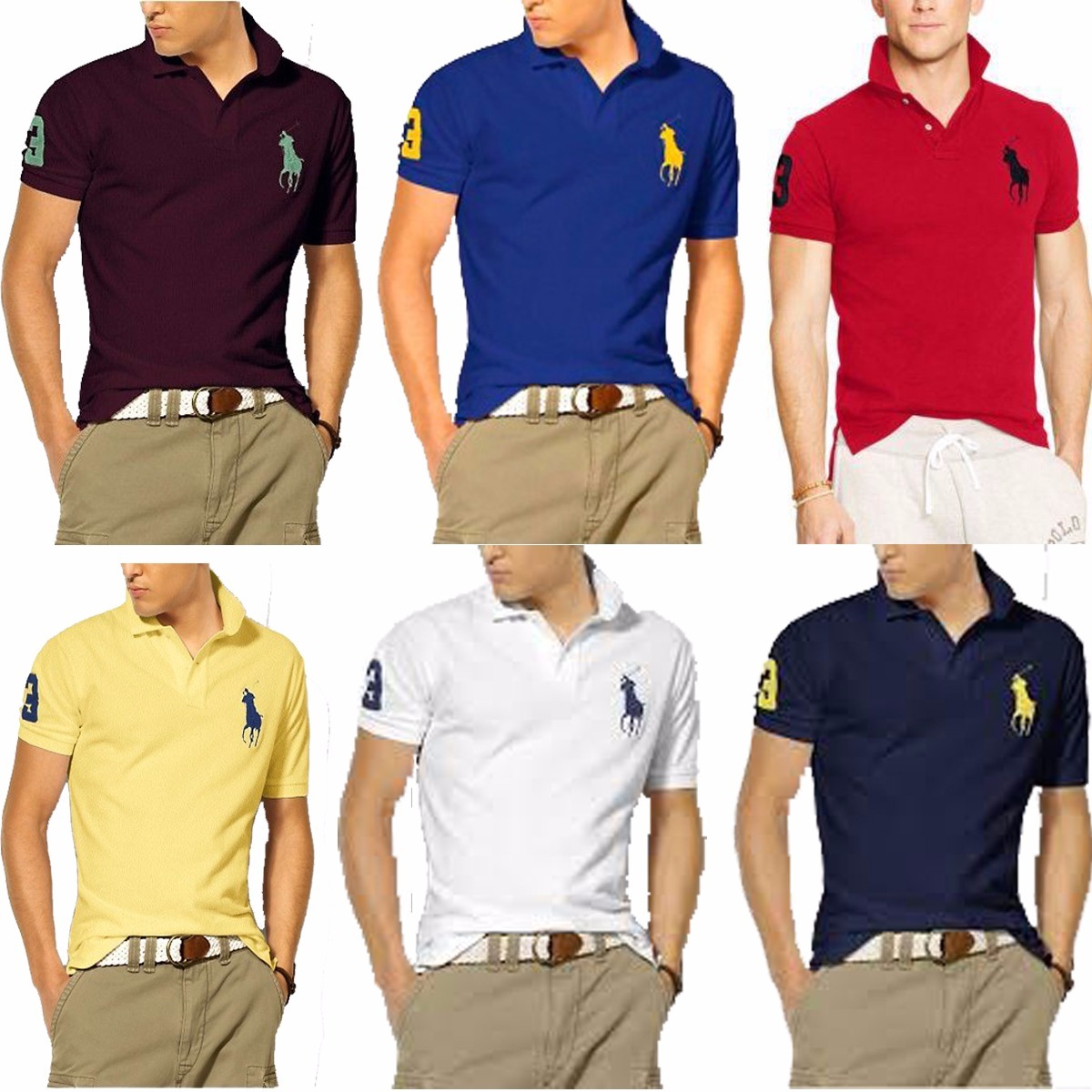 kit 06 camisas camisetas gola polo masculina atacado revenda r