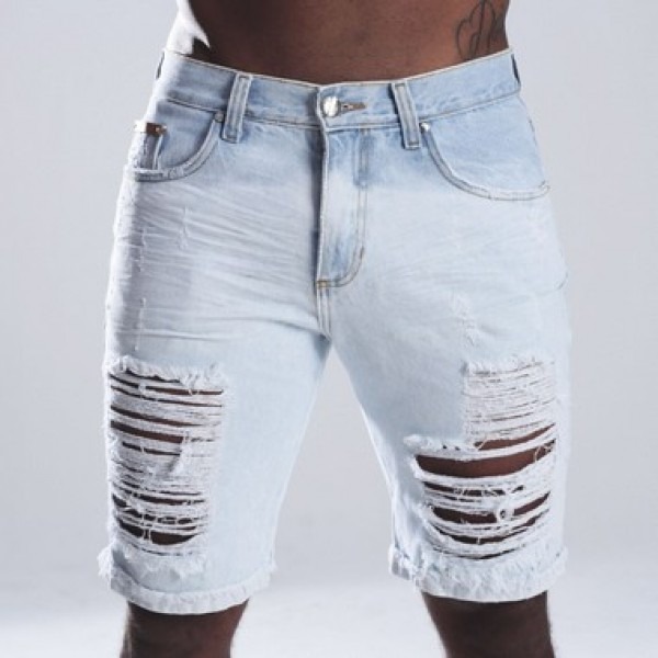 bermuda jeans com lycra masculina