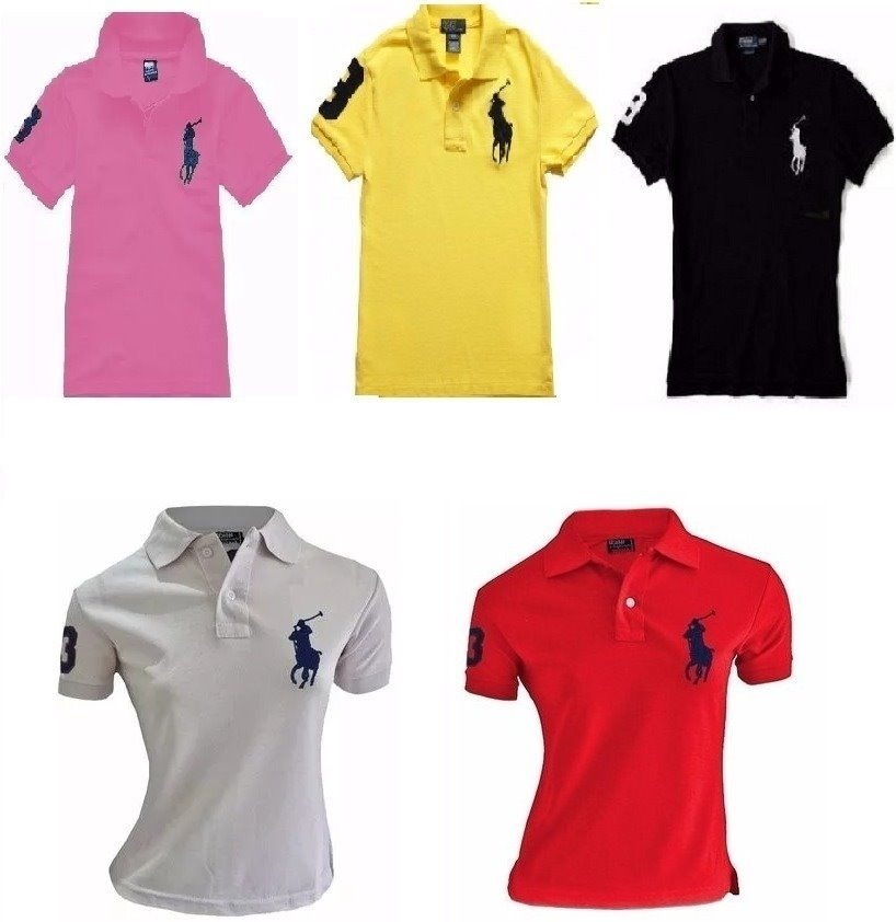 camiseta polo feminina atacado