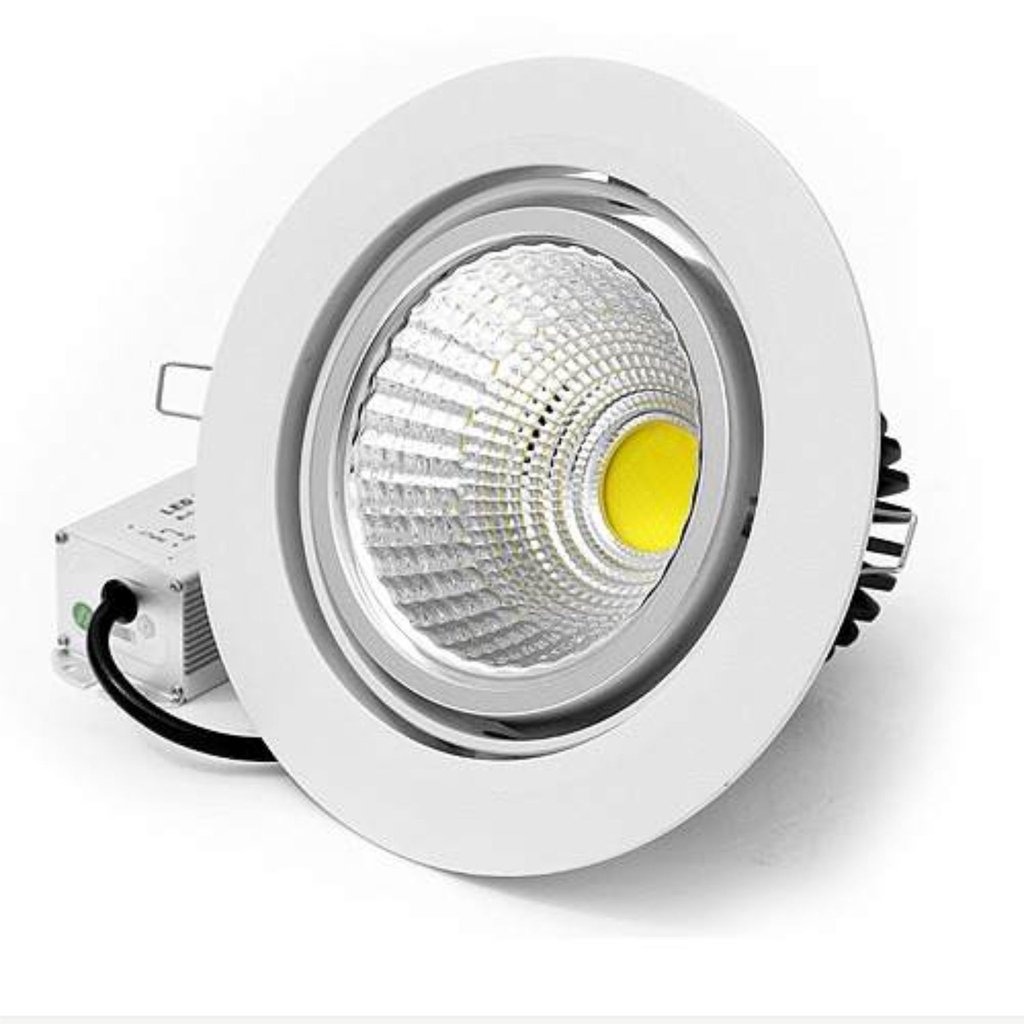 Spot Led Embutir Redondo 7w Kit 10 Spot Cob 7w Led Redondo Direcionável Branco Frio - R$ 216,60 em