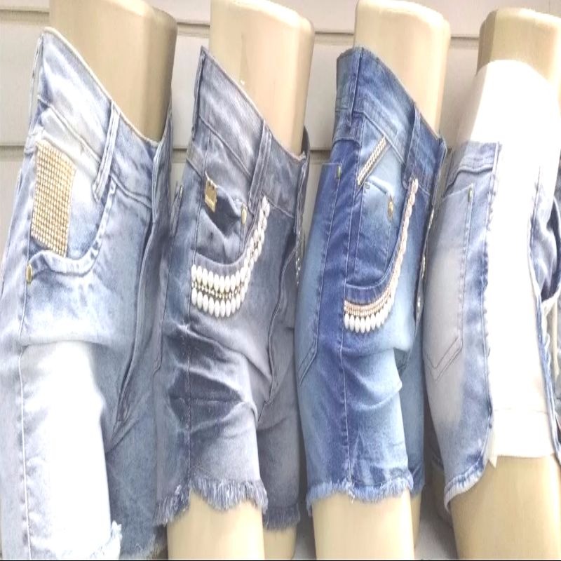 bermuda jeans feminina cintura alta mercado livre