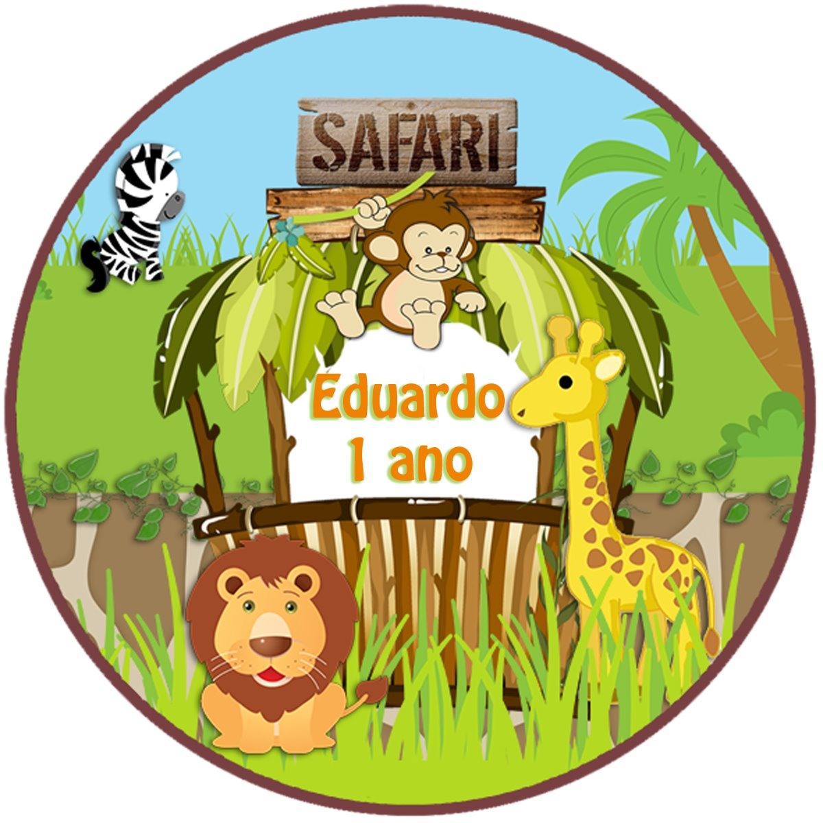 tag adesivo personalizado safari