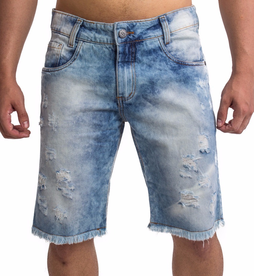 bermuda jeans branca masculina mercado livre
