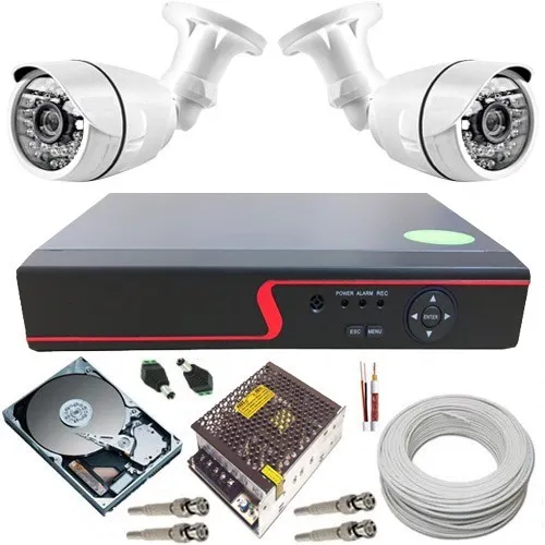 Kit 2 Câmeras De Segurança Hd 1.3 Megapixel + Dvr 8 Canais