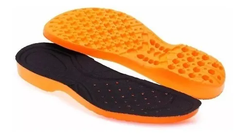 Kit 2 Pares De Palmilha Gel Laranja Ortopédica Confortável