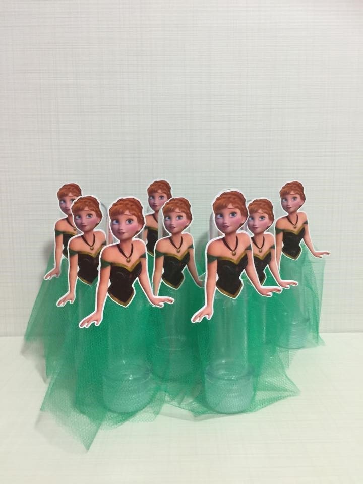 Kit 20 Apliques Busto Para Tubete Ana E Elsa Frozen - R 
