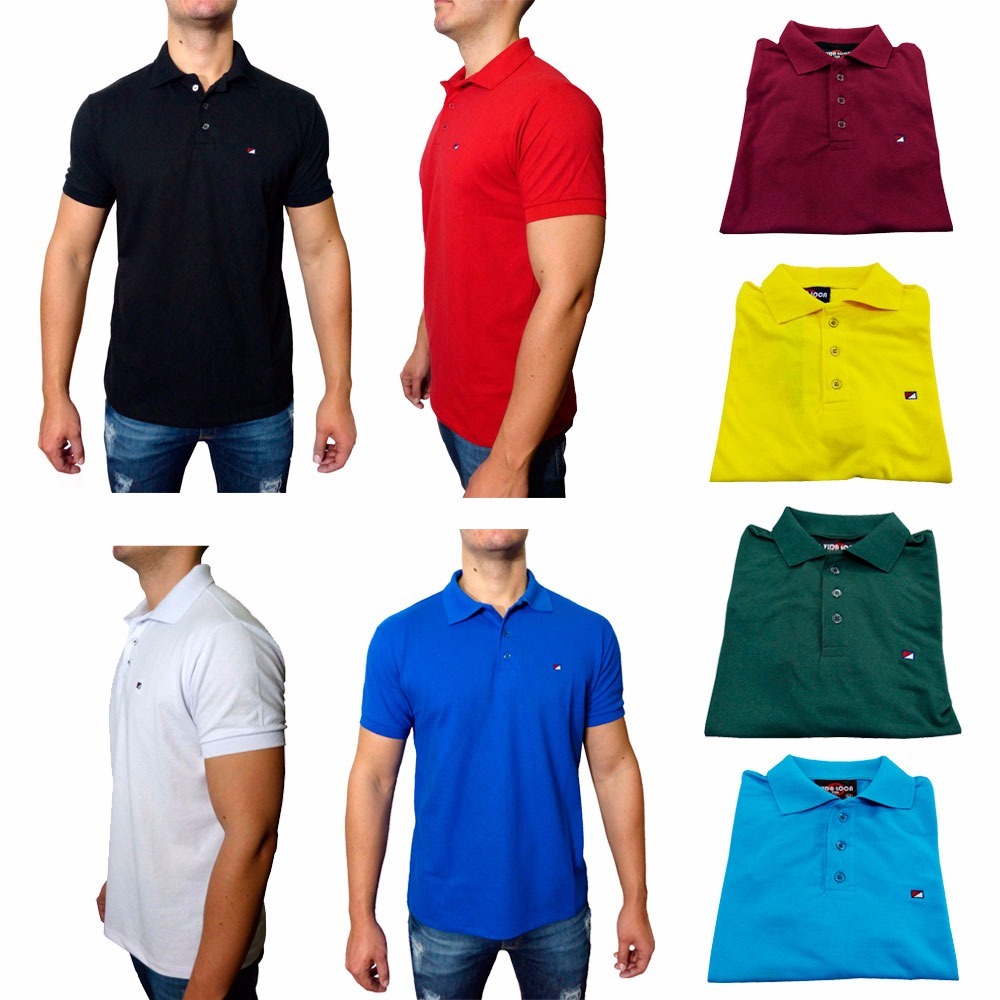 camisa polo piquet atacado