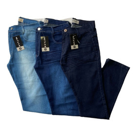 Kit 3 Calça Jeans Masculina Slim Com Lycra Elastano Original