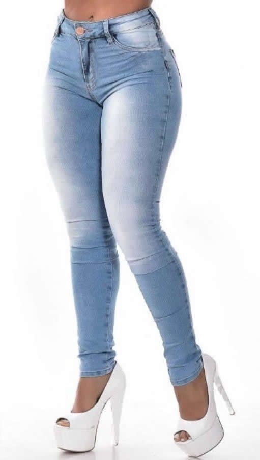 calça jeans feminina cintura alta com lycra