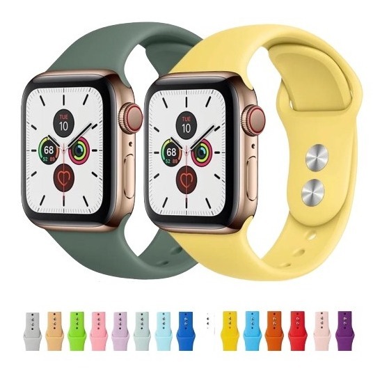 Para Relógio Apple iWatch Pulseira De Silicone Sports Series 1//2//3//4 38//40 42//44 Mm