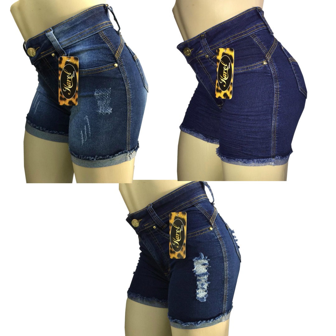 short jeans cintura alta barato