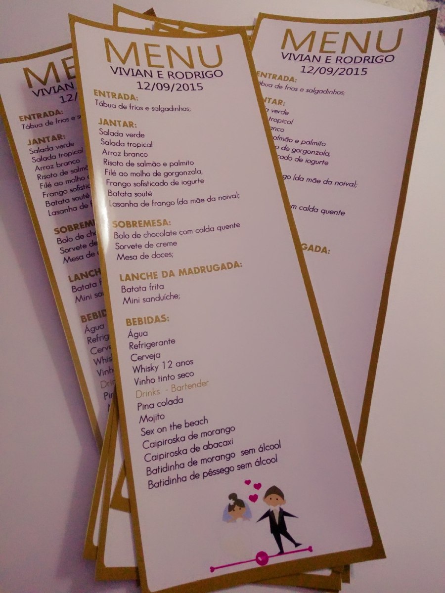 Kit 30 Cardápio Menu De Mesa P Casamento Personalizado R$ 29,90 em Mercado Livre Nombre De Armario Judio ~ Kit 30 Cardápio Menu De Mesa P Casamento Personalizado R$ 29,90 em Mercado Livre