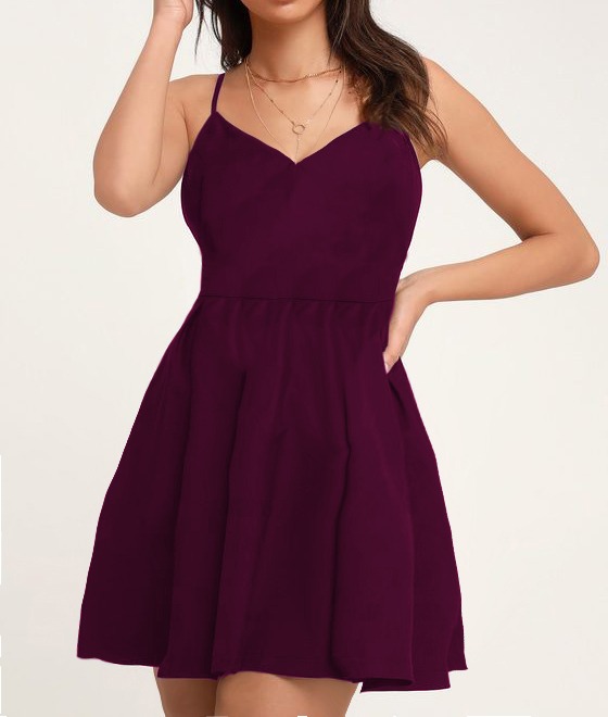 vestido roxo curto