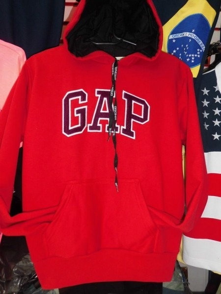 moletom gap vermelho feminino