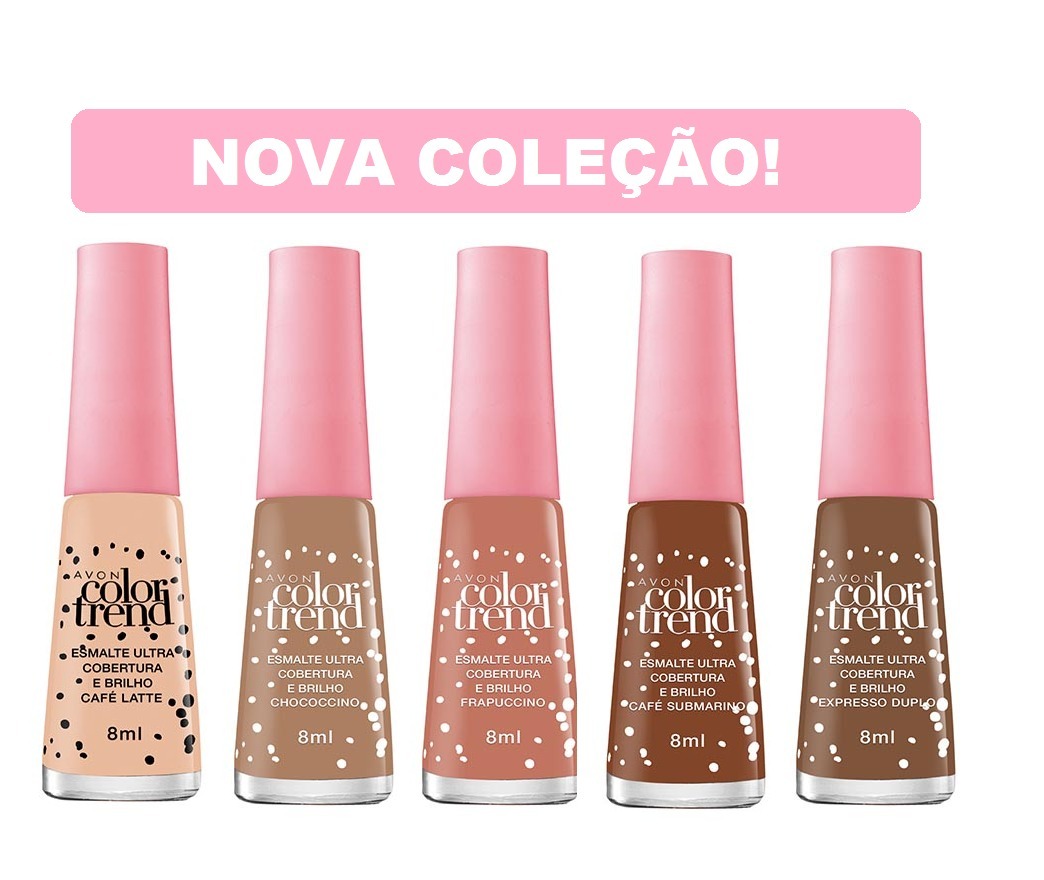 Kit 5 Esmalte Colortrend Avon Cafe Latte Frapuccino R 1999 Em