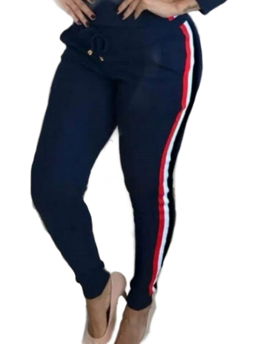 Kit 6 Calça Ribana Feminina Listra Tipo Moletom Skinny Cane - R$ 244,79 em Mercado Livre