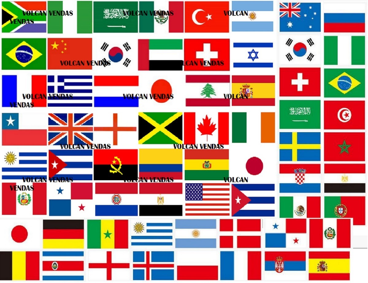 Kit 9 Bandeiras Países 150m X 90cm A Escolher Nações País R 49990