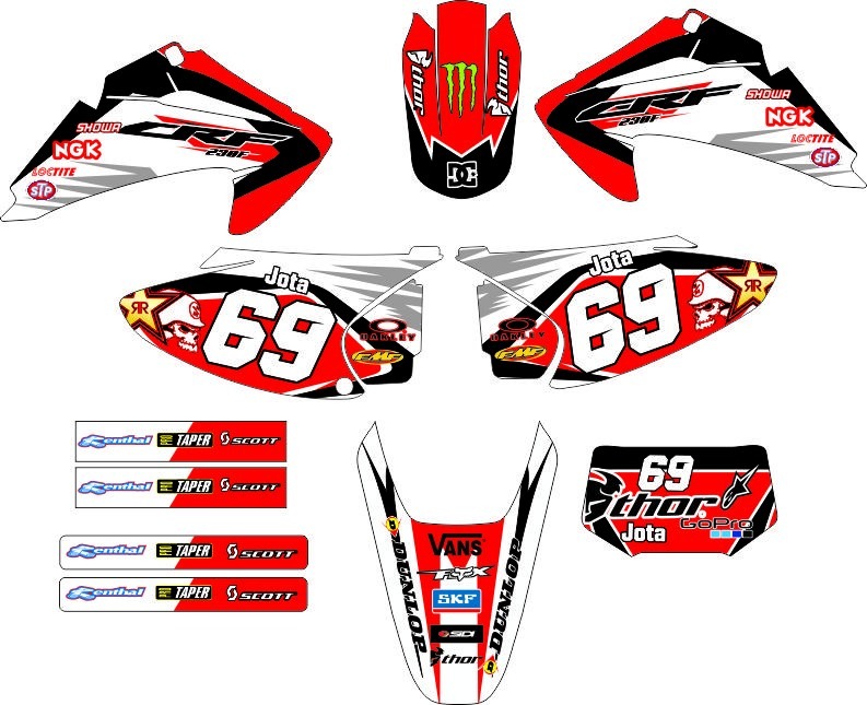 Kit Adesivo Grafico Plotagem Moto Trilha Crf 230 2007 2007 R$ 210,00 em Mercado Livre Mueble Aparador Jardin ~ Kit Adesivo Grafico Plotagem Moto Trilha Crf 230 2007 2007 R$ 210,00 em Mercado Livre