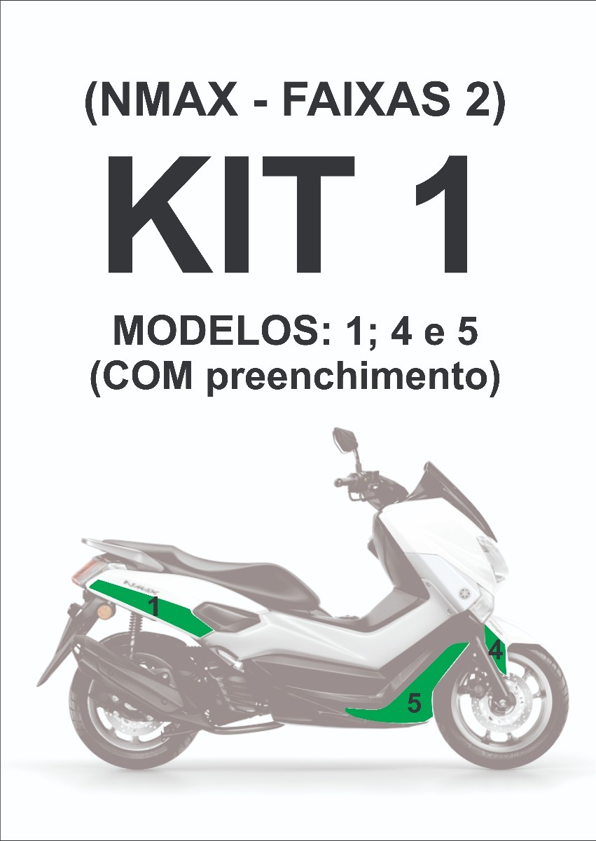 Kit Adesivos Yamaha  Nmax  160 Faixas 2 Brinde R 109 