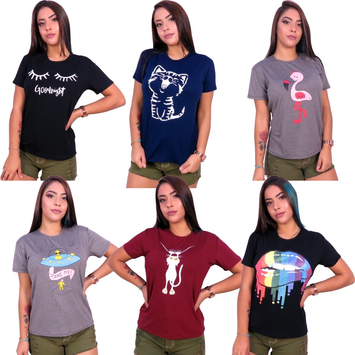 camisetas femininas atacado