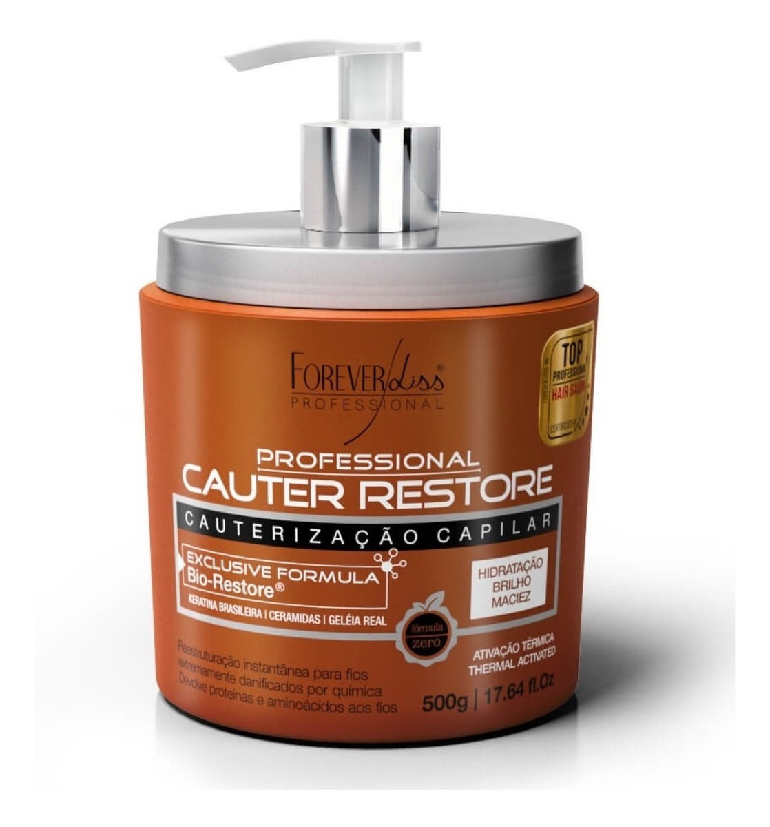 Cauter Restore Forever Liss Resenha Kit Blindagem Cauterizacao Cauter Restore 500g Forever Liss - R$ 122,70