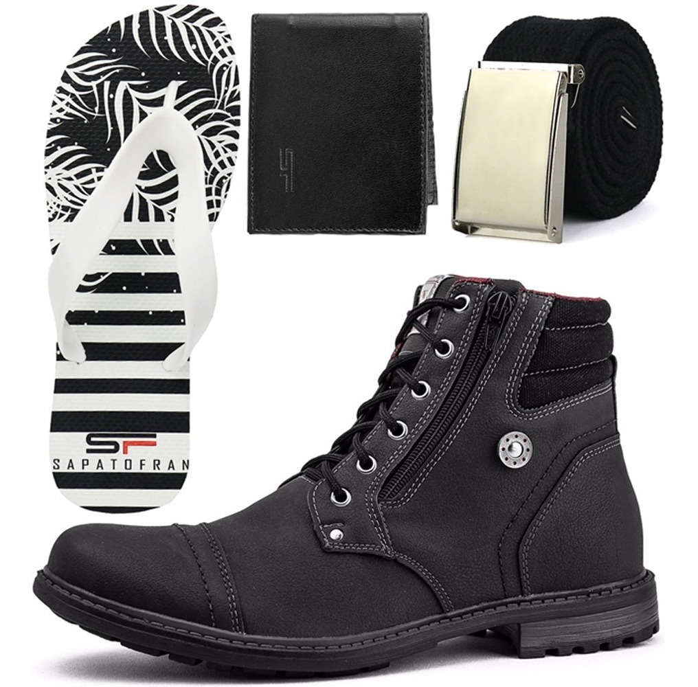 Kit Bota Coturno Masculina Casual Social Adventure Worker - R$ 94,90 em Mercado Livre