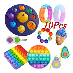 Kit Brinquedos Pop It Antistress Autismo 10pcs