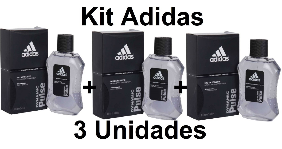 Kit C3 Perfume Adidas Dynamic Pulse 100ml Frete Grátis R 1000