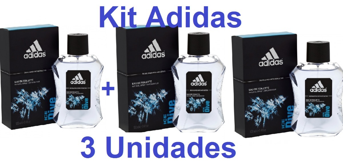 Kit C3 Perfume Adidas Ice Dive 100ml 100 Original R 100000