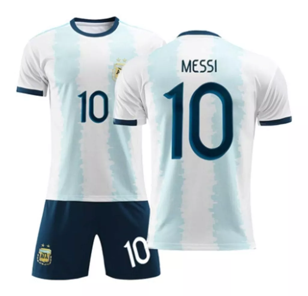 USASPORT | Kit Camiseta + Short Argentina Messi Nene Niños Copa America 2019  Futbol Original Oferta - $ 4.499,00
