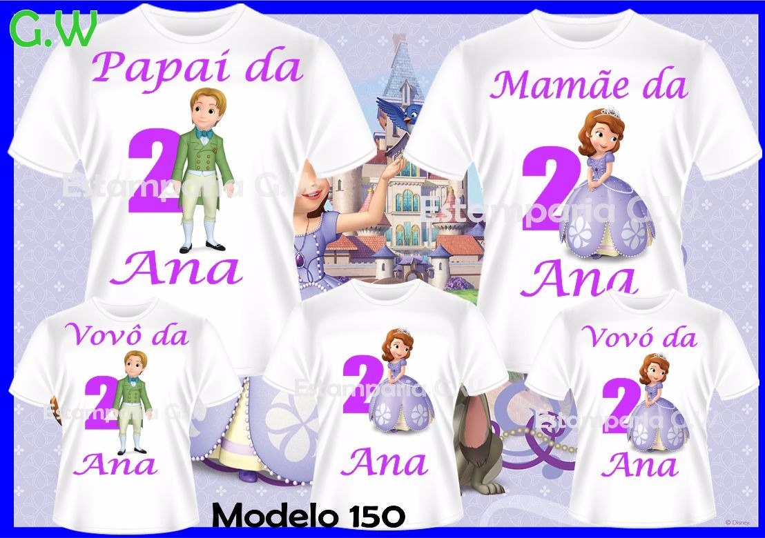 camisa princesa sofia personalizada