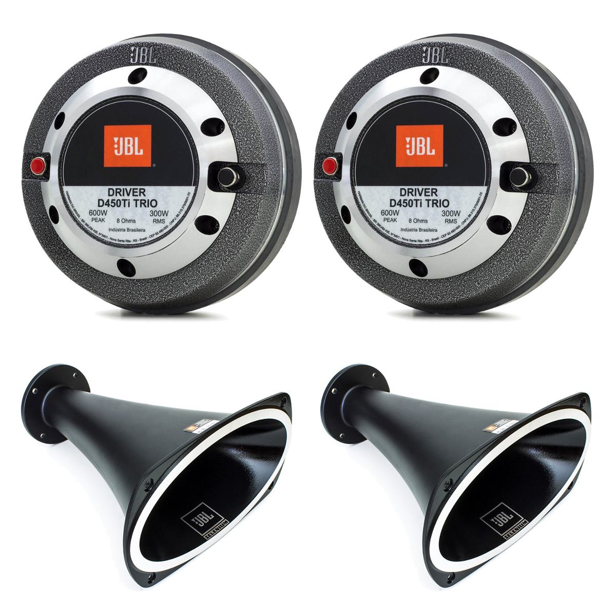Kit Com 2 Driver Jbl D450 Ti Trio + 2 Corneta Jbl Hl26-50 - R$ 1.127,76