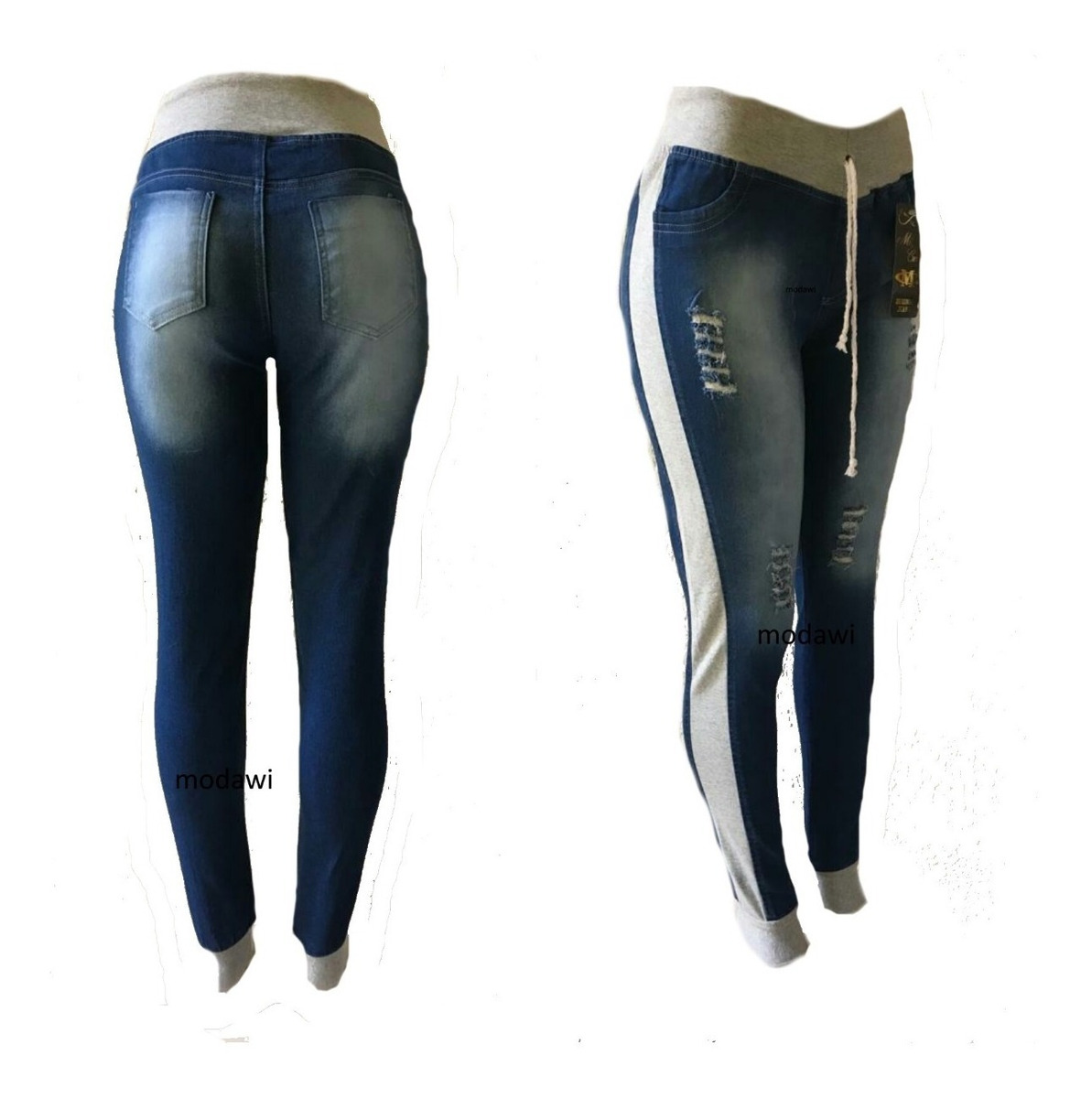 calça jeans com moletom do lado