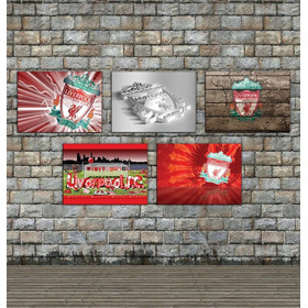 Kit Com 5 Placas Decorativas Do Liverpool Fc 28x20cm Quadro