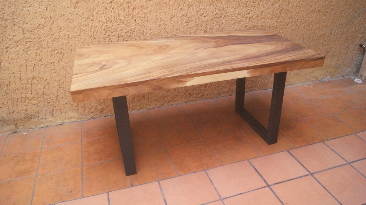 Kit Comedor Y Mesa De Centro En Madera De Parota Y Metal ... Kit Comedor Y Mesa De Centro En Madera De Parota Y Metal ...