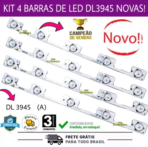 4 Barras De Leds Modelo Dl3945i a Barras Novas Pronta entrega Kit-completo-4-barras-de-led-dl3945i-dl3945-semp-dl3945i-D_NQ_NP_665086-MLB29425061276_022019-O