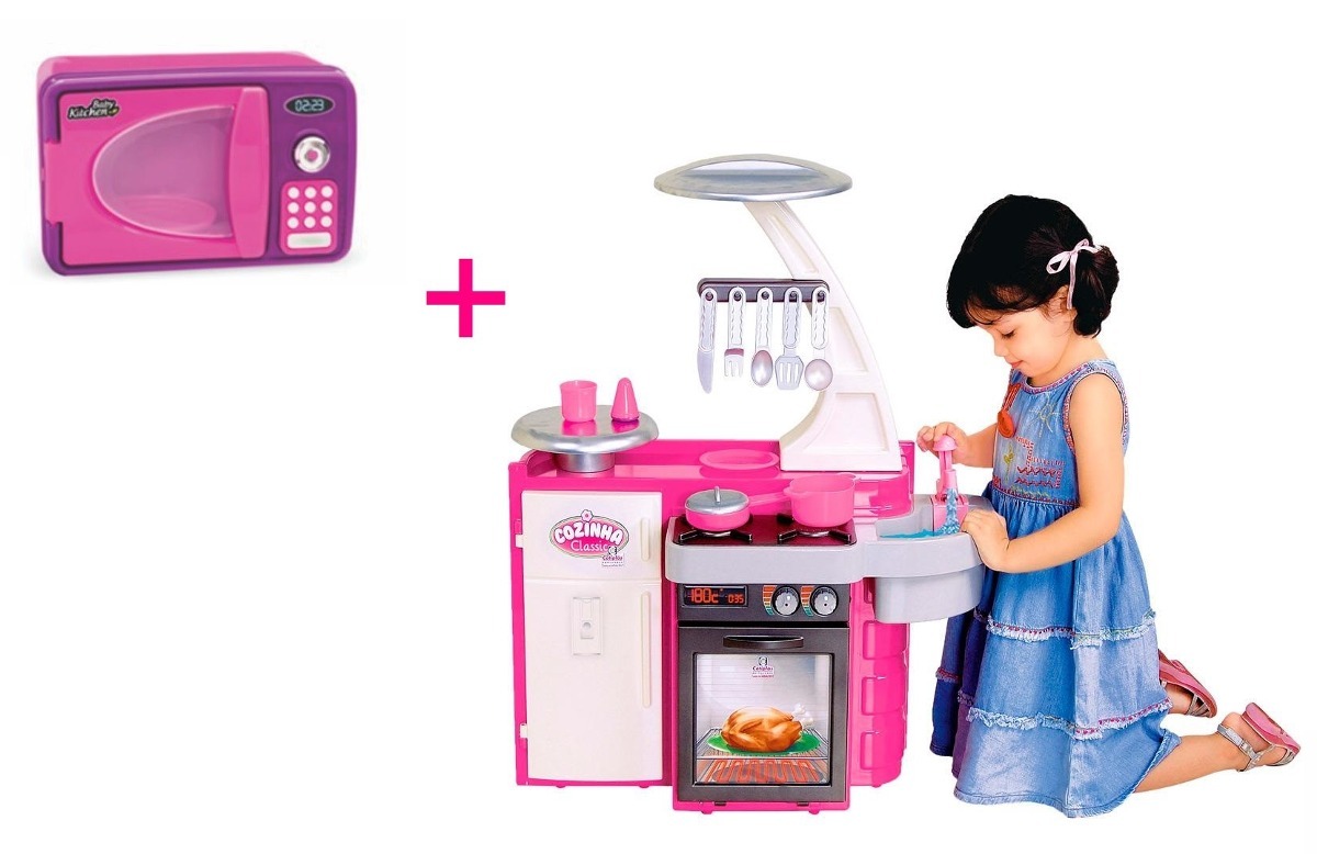 Kit Cozinha Infantil Classic Cotiplas Microondas Som E Luz R Kit Cozinha Infantil Classic Cotiplas Microondas Som E Luz R