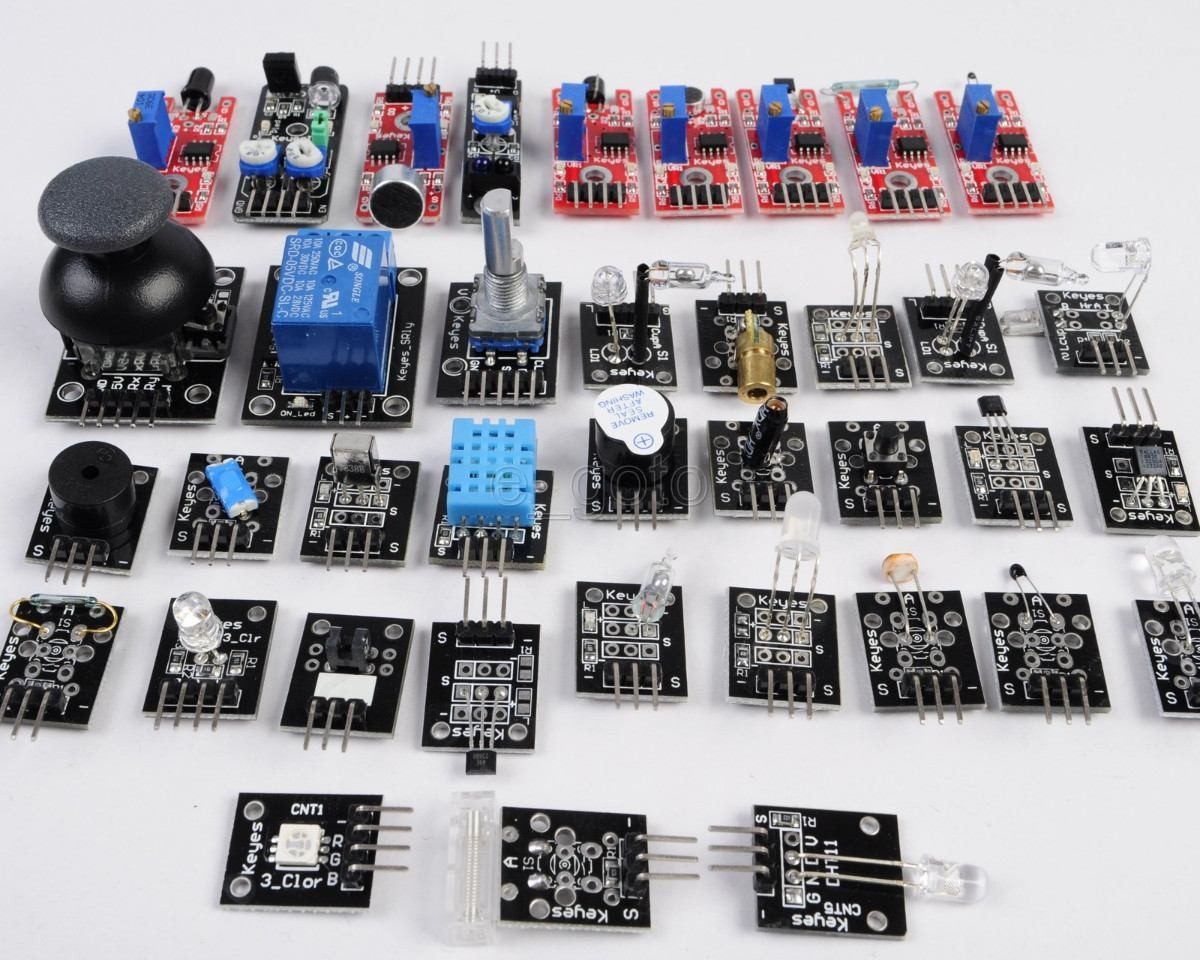 Kit de 37 sensores para arduino o raspberry pi con estuche 615 00