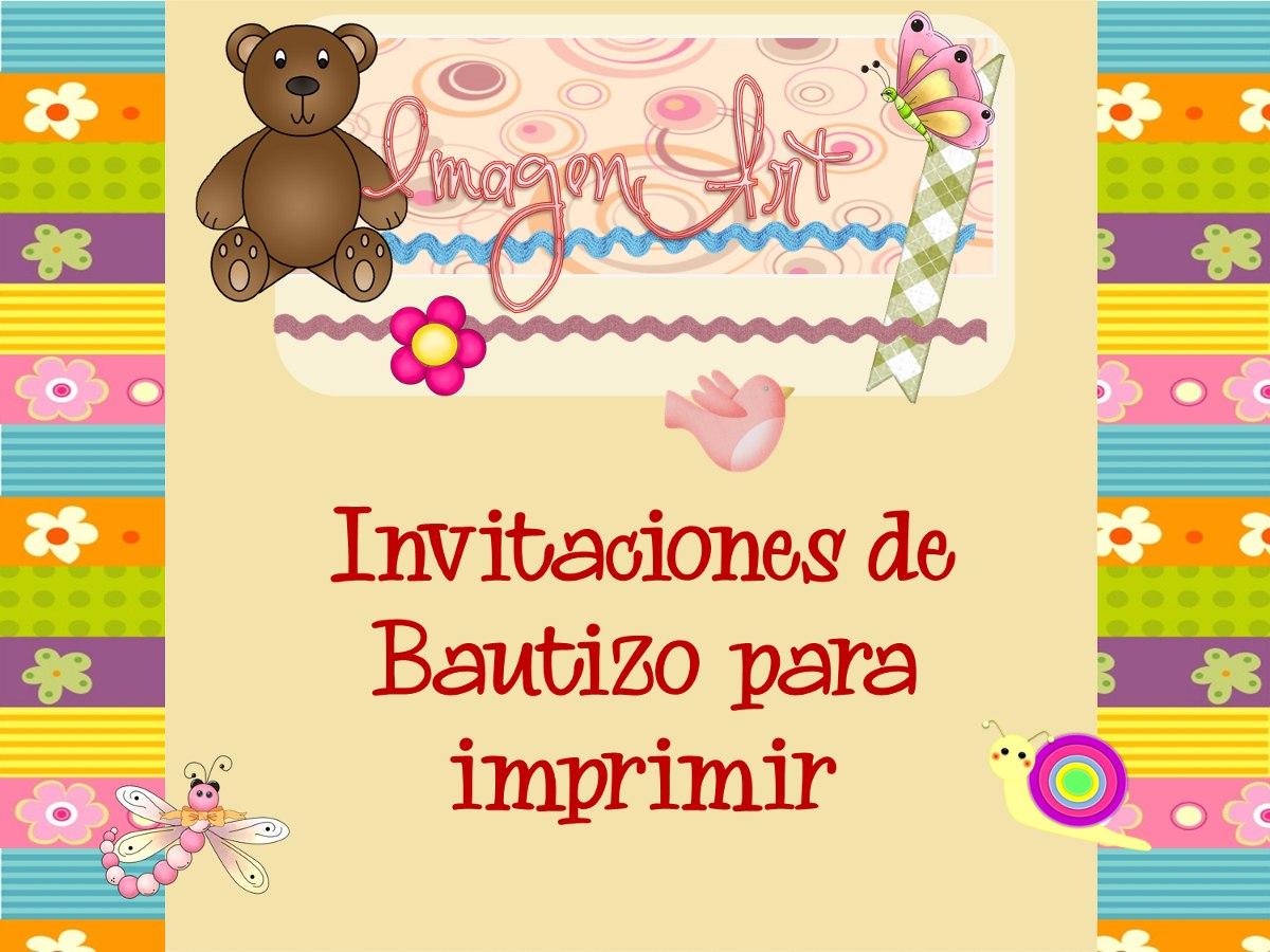 invitaciones de bautizo gratis para editar